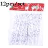 12pcs/set Creative Transparent Icicle Pendant Christmas Tree Decoration