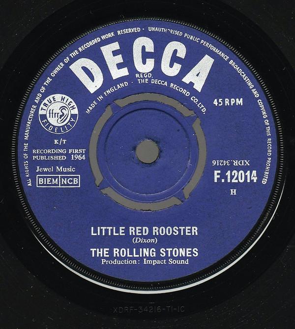Пластинка 7 дюймов ROLLING STONES Little Red Rooster F12014 DECCA 1964 UK Рок Б/у