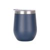 Custom 12oz Stainless Steel Double Layer Eggshell Insulated Vacuum Thermos Coffee Cup Outdoor Mini Egg Shaped Cup Mug with Lid