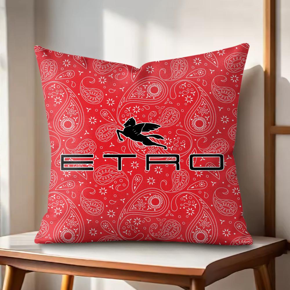 Fashion Design EEtroS Cushion Cover Natural Linen Organic Fabric DoubleSided Printing Couch Pillow Covers Home Decor