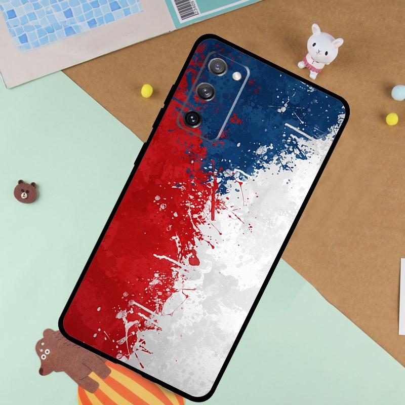Czech Republic Flag Soft Case For Samsung Galaxy S25 Ultra S9 S10 S20 S21 S22 S23 S24 Plus S24 FE Funda Cover