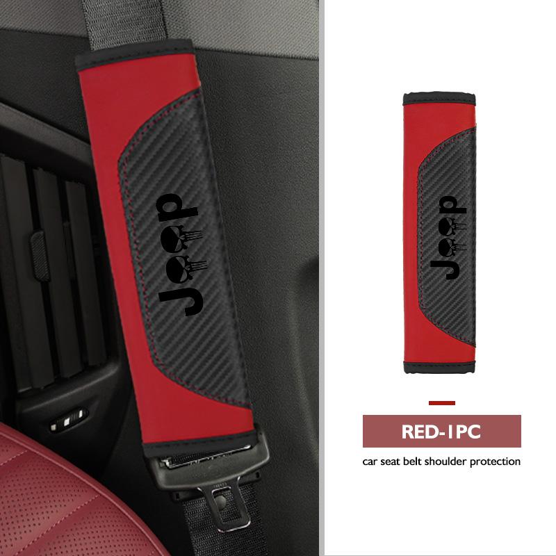 AKI2 Для автомобиля Jeep Чехол на ремень безопасности из кожи Защитные наплечники Автоаксессуары Cherokee Wrangler JK Gladiator Compass Renegade Patriot