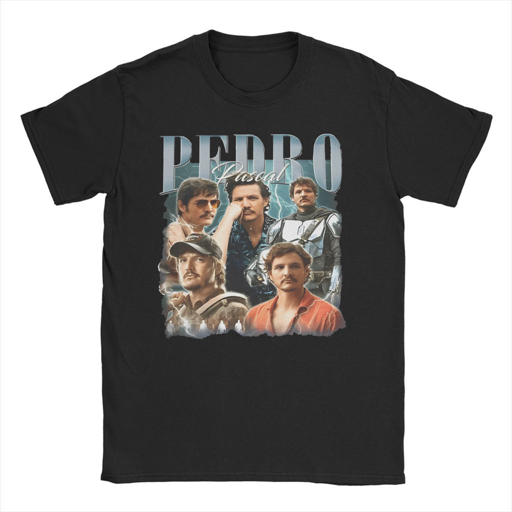 2026 Men Womens Pedro Pascal T Shirt Funny Actor Vintage 90s Pure Cotton Tops Fashion Short Sleeve Crewneck Tees New TShirts