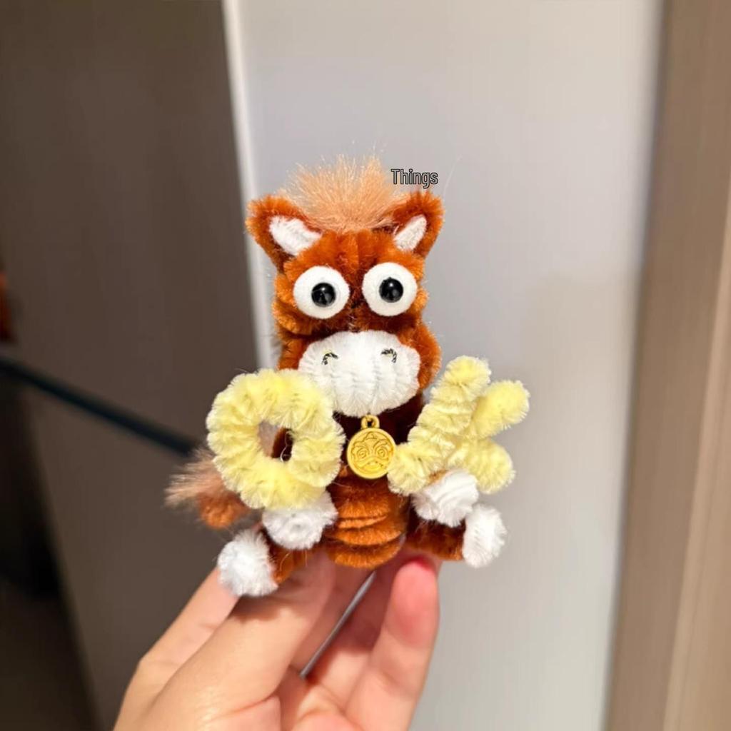 Разноцветные DIY Мультяшные Лошадки из Синельной Проволоки - Украшения на Праздник Весны
