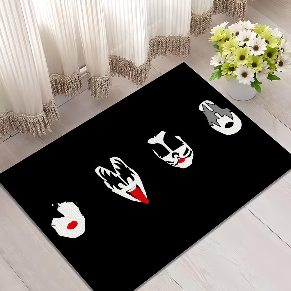 Рок-группа Kiss Коврик для двери Добро пожаловать Вход Балкон Ванная комната Пол Нескользящий коврик Ковер для спальни Домашнее украшение
