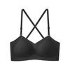 Invisible Bra Women's Beautiful Back Bra Breathable Straight Semi-fixed Cup Underwear Push Up Bra