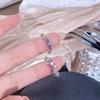 Фиолетовое инкрустированное цирконом штабелируемое кольцо-бант с открытым дизайном, легкая роскошь, высокий стиль, изысканное нишевое кольцо, женская модель