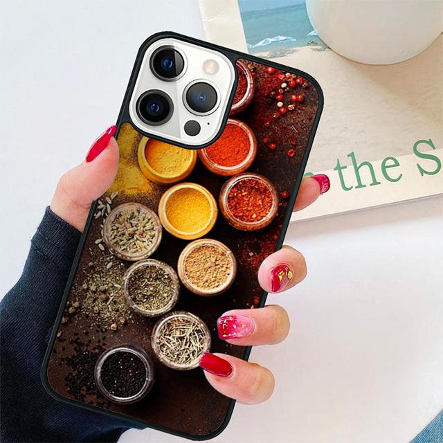 Spices Seasoning Cooking Chef Phone Case Cover For iPhone 17 Air 15 16 14 13 12 Pro Max 11 Pro Max Plus Coque