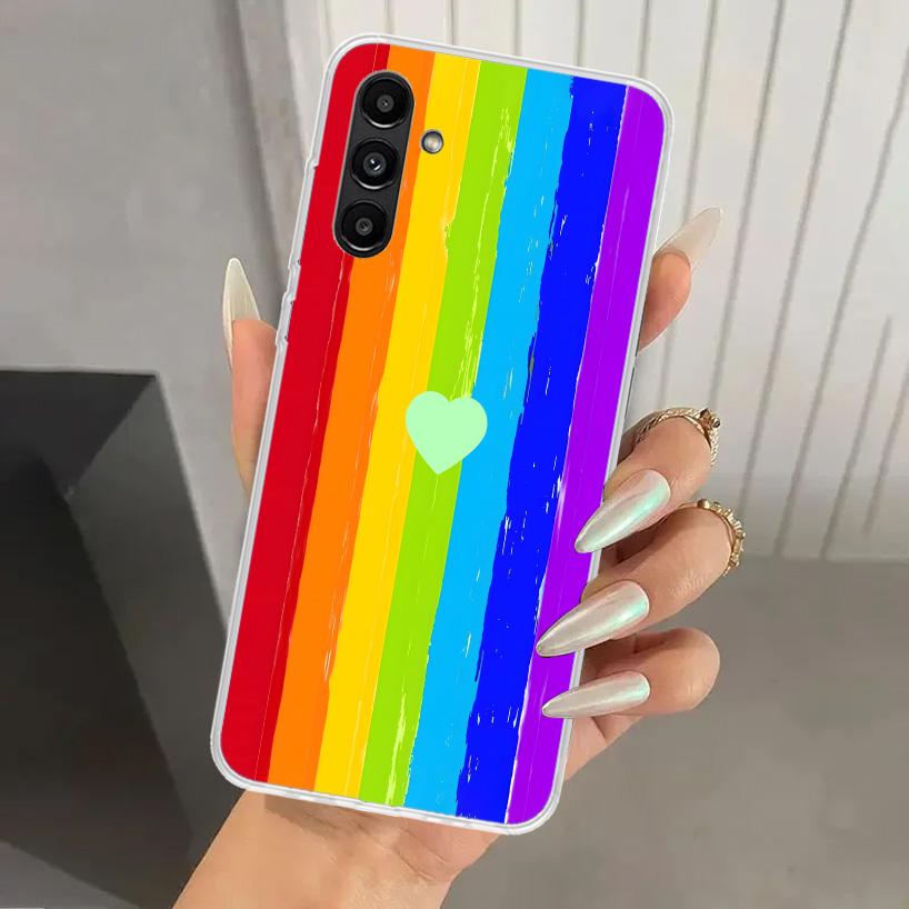 Rainbow Gradient Love Phone Case for Samsung Galaxy A17 A16 A37 A26 A36 A57 A56 A15 A25 A35 A55 A14 A24 A34 A54 A13 A23 A33 A53