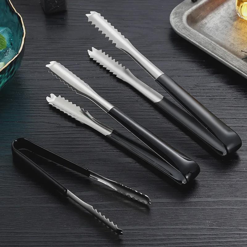 YEDE Stainless Steel Non-Slip Ice and Sugar Cube Tongs for Bar or Coffee