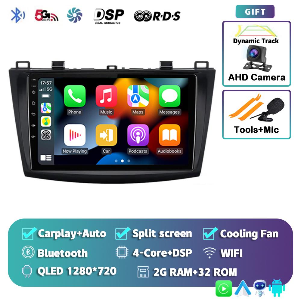 Android 14 Carplay Auto Wifi+4G Car Radio DSP для Mazda 3 2010 2011 2012 2013 Мультимедийный Видеоплеер GPS 2din Головное Устройство Стерео
