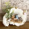 Nativity In Oyster Shell Statue Nativity Scene Figurines Christmas Holy Family Table Ornaments Nativity Statue Christmas Decor