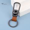 Брелок для ключей из высокопрочной нержавеющей стали D-образной формы, без деформации, с гальваническим покрытием, с защитой от потери, пряжка из искусственной кожи, анти-взлом, автомобильный брелок для ключей, сумка, подвеска