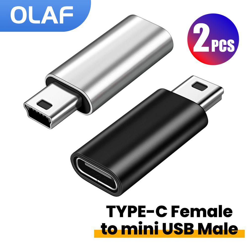Адаптер USB Type C на Mini USB Быстрая зарядка Передача данных USB C Female на Mini USB Male Конвертер для Камер MP3 MP4 PSP GPS Радио 4
