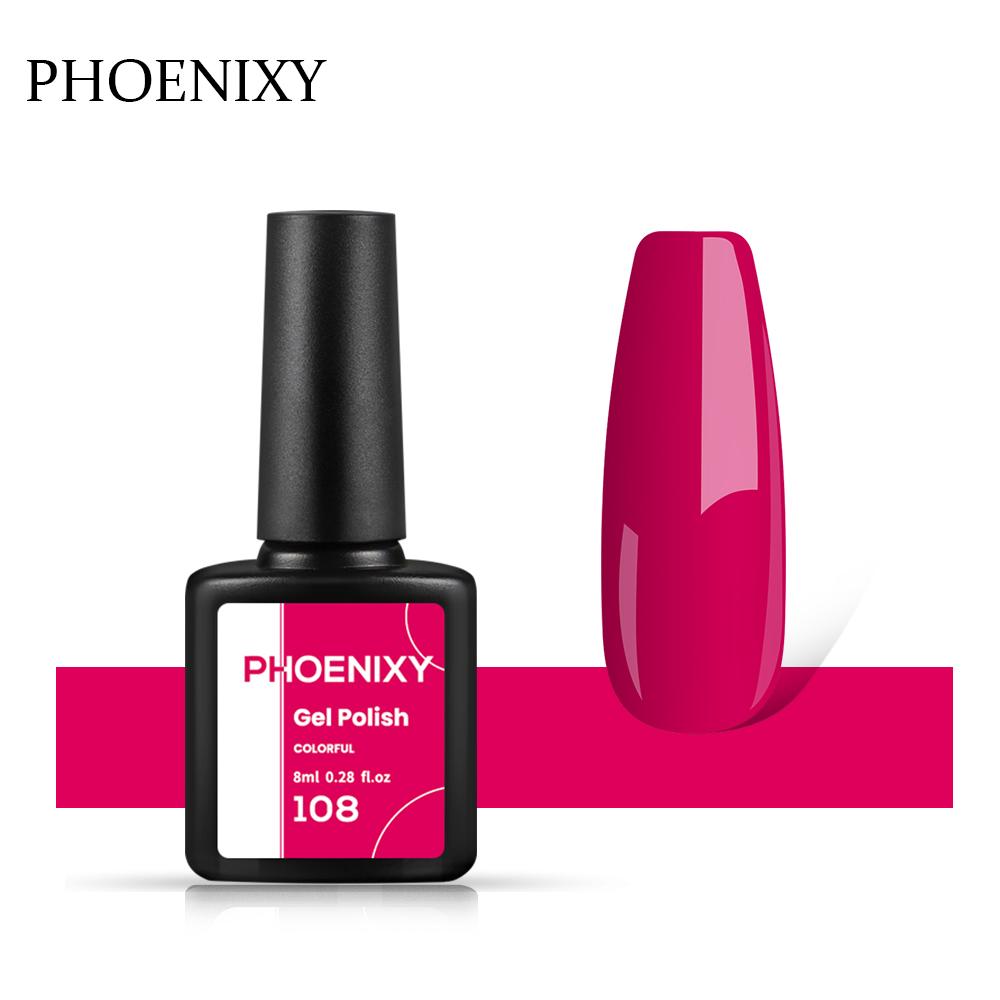 PHOENIXY, 60 цветов, гель-лак для ногтей, долговечный гель-лак, верхнее базовое покрытие, полуперманентный гель-лак, дизайн ногтей «сделай сам»