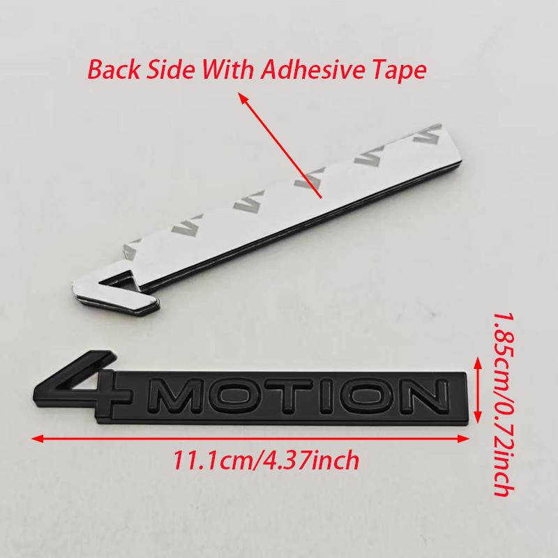 3D Metal Car Styling 4MOTION Logo Sticker Body Badge Tail Decals For VW Tiguan Touareg Golf Passat R32 Atlas Arteon Accessories AX3