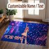 Custom Name Crystal Velvet Rug,Ayliva Comfortable Anti Slip Floor Mat For Room Decoration