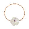 [Bnbgold] Кольцо-цепочка Blume Лавандовое Розовое Перламутр 14K/18K Mnr41034