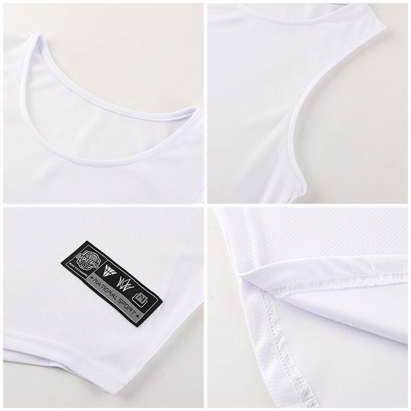 American basketball clothes, training clothes, vests, men's and women's tops, fitness sportswear, double-sided wear, printed vest, sleeveless jersey.