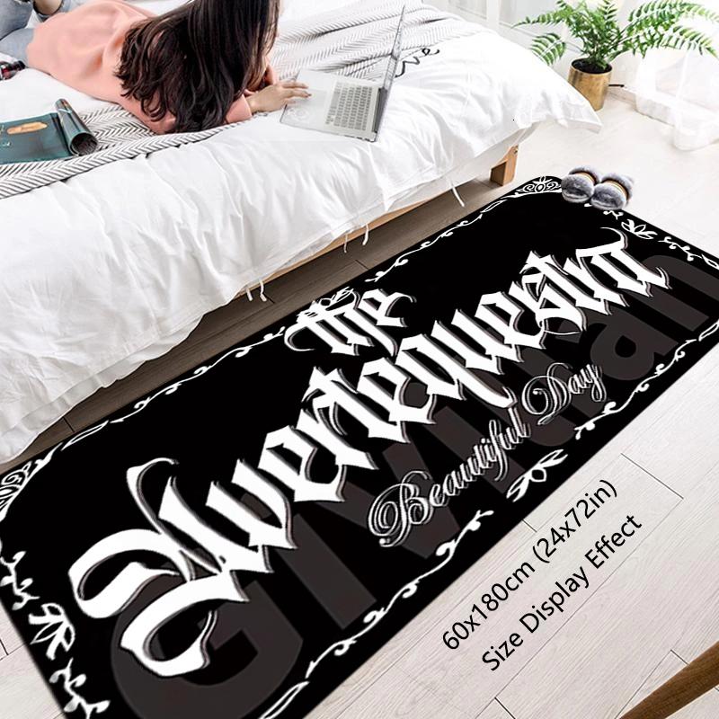 Inside Carpet Black Personality Entrance Doormat Living Room Rugs Foot Carpets Bathroom Rug Floor Mats Non-slip Hallway Mat