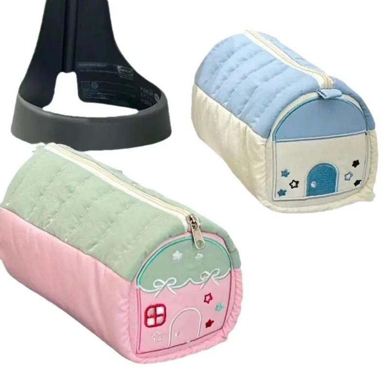 Cute House Pen Bag Large Capacity Storage Stationery Stationery Box Student Pen Bag Korean Stationery Pencil Case Pencil Pouch