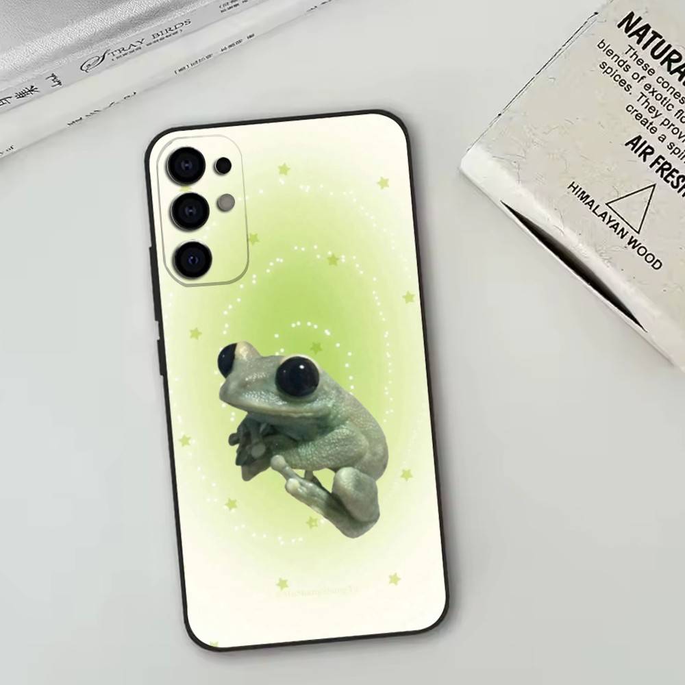 Забавные лягушки Чехол для телефона для Samsung S25,S24,S21,S22,S23,S30,Ultra,S20,Plus,Fe,Lite,Note,10,Черный чехол