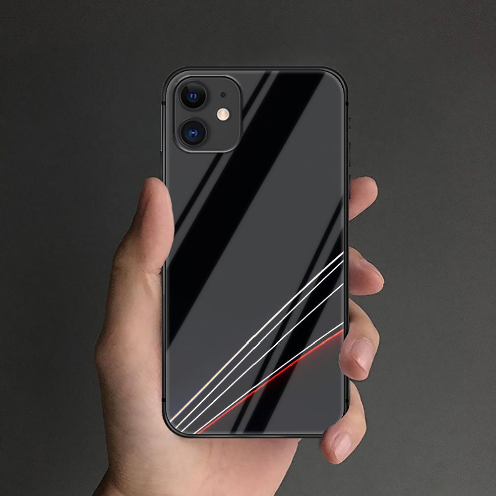 Чехол из закаленного стекла с абстрактными линиями для iPhone Samsung Galaxy OnePlus Oppo Xiaomi Redmi Note SA 7 8 9 10 11 12 13 14 20 21 22 53 Pro Max Ultra