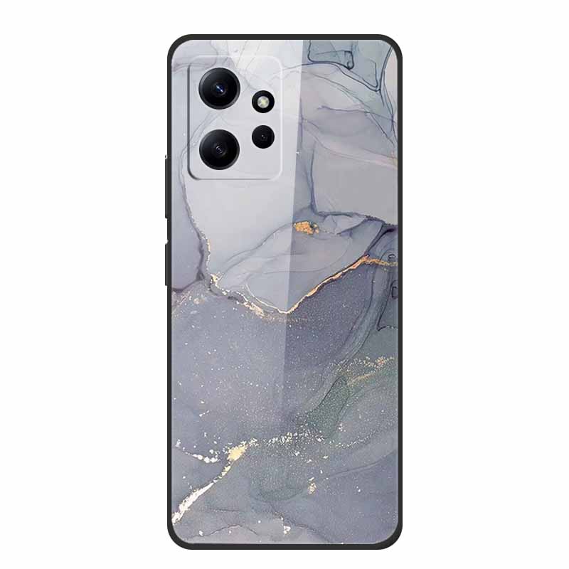 Мраморный Стеклянный Чехол для Redmi Note 12 4G Закаленное Заднее Покрытие Жесткие Чехлы для Xiaomi Redmi Note12 4G Защитная Оболочка Цветная Capa