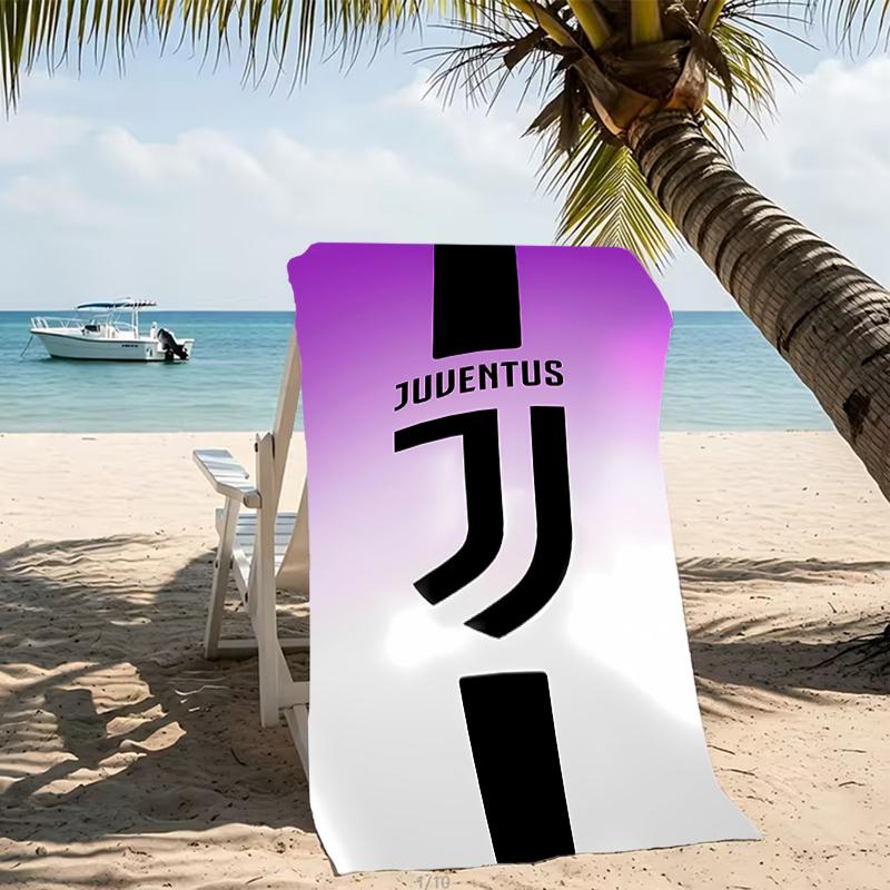 Beach Towel with Juventus FC logo Pattern - soft,absorbent,machine washable Lightweight&Modern,swimming,Travel Essentials