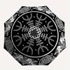 Viking Runes Circular Wall Art: Ancient Norse Symbol DecorUmbrella, Portable 3-Fold Umbrella for Men & Women,Christmas Gift ES173