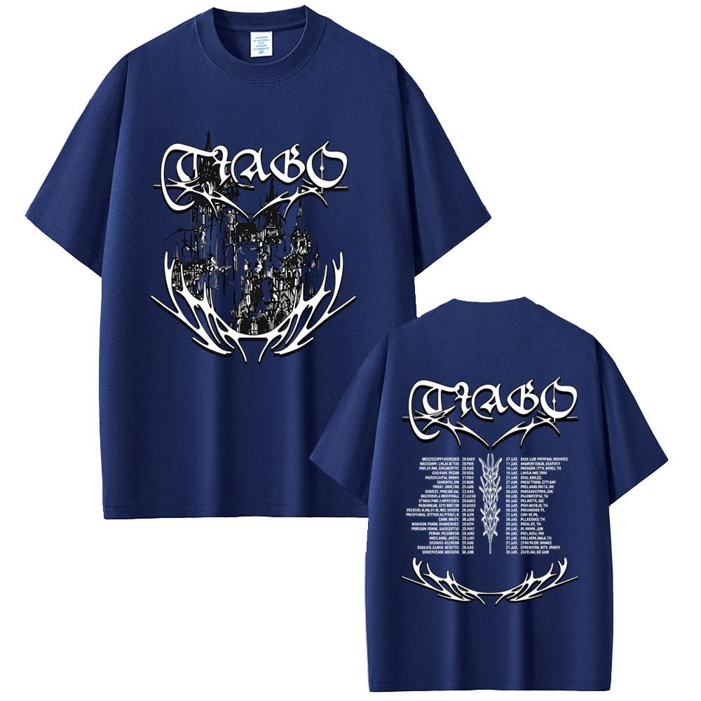 Rapper Tiago PZK Merch 2026 T Shirts Unisex Women Hip Hop Metal Rock Oversized Short Sleeve T-shirt Unisex's Fashion Casual T-shirts