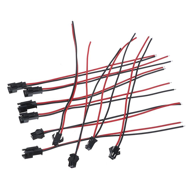10Pcs Portable Male To Female Wire Connector 15Cm Universal Long Jst Sm 2Pins Plug