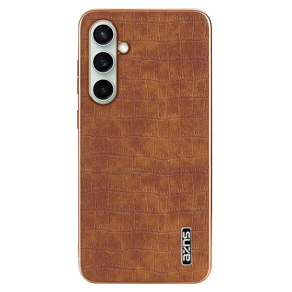 AZNS For Samsung Galaxy A36 5G Case Electroplating Crocodile Texture PU+TPU Phone Cover