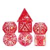 Cusdie Кубики с острыми гранями DND Узорчатые кубики D&D Настольные игры 7 Ручной работы Набор многогранных кубиков для ролевой игры Pathfinder