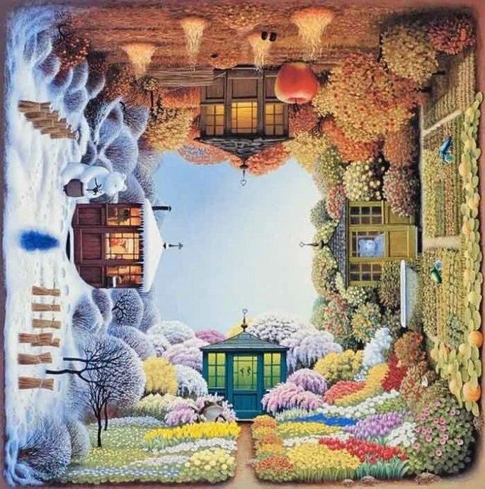 Diy Four Painting Diamond 5d Seasons Scenery Diamond Embroidery Cross Stitch Full Round Drill Home Decor Manual Art Gift