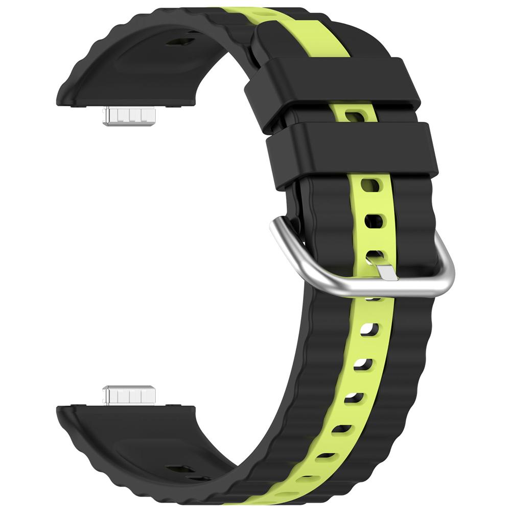 Двухцветный вертикальный полосатый силиконовый ремешок для Huawei watch Fit5/Fit5Pro/fit 4 / 4pro / fit 3 Браслет для часов Дышащий спортивный сменный