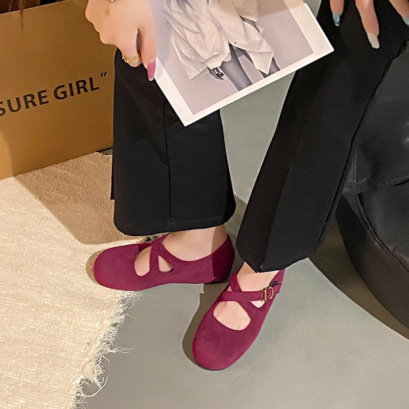 Fashion Women's Shoes 2025 Buckle Strap Women's Flats Fashion Leopard Print Outdoor Slip-Resistant Casual New Round Toe Flat Low Heels