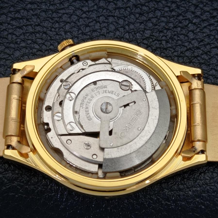 ВОССТАНОВЛЕННЫЕ SEIKO 5 АВТОМАТИЧЕСКИЕ ЯПОНСКИЕ 6309A НАРУЧНЫЕ ЧАСЫ С ЧЕРНЫМ ЦИФЕРБЛАТОМ a426403-2