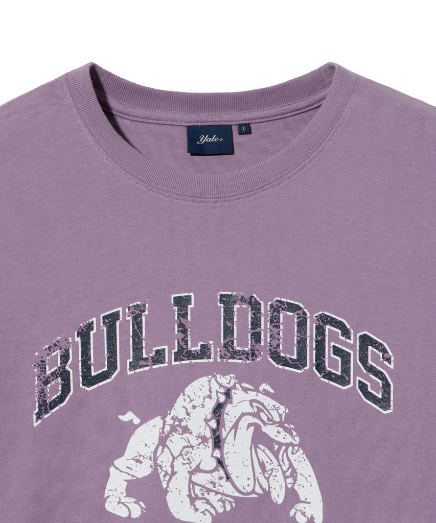 YALE Винтажная спортивная футболка с коротким рукавом Bulldogs Винтажный фиолетовый
