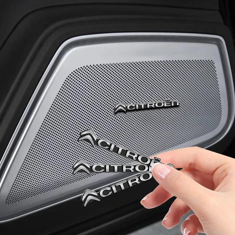 2/4pcs 3D Aluminum Badge Emblem Sticker car audio decorate For Citroen C4 C1 Grand C5 DS3 Picasso C-Elysee C3 C2 C15 Cactus ait256