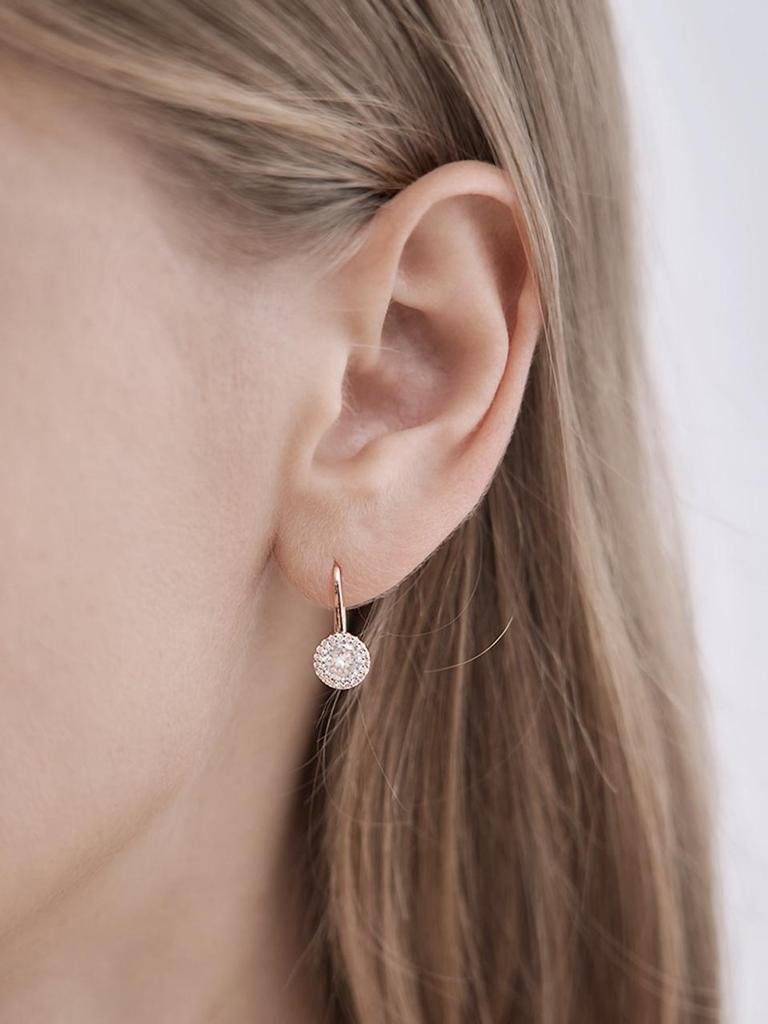 [ELLE Jewelry] Серьги-подвески с кругом и кубическим цирконием, 14 карат (Позолоченный) ELGPEE504