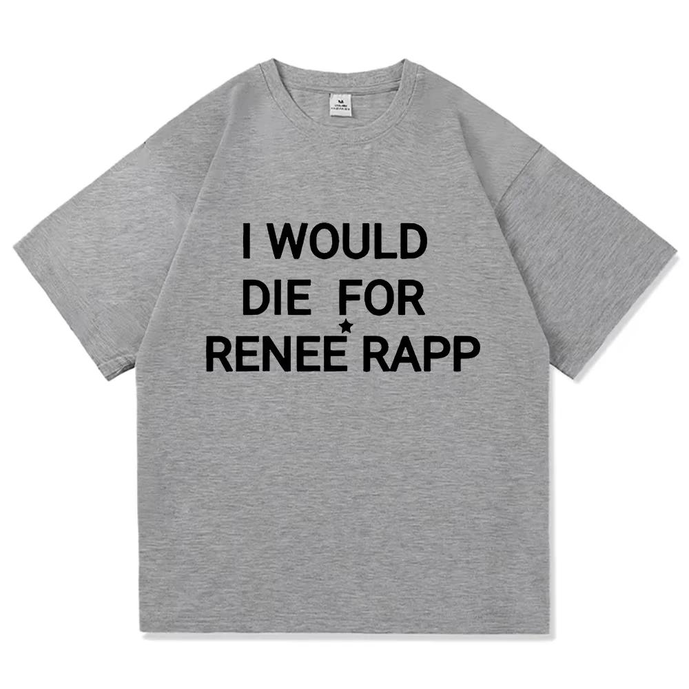 Reneé Rapp Bite Me Футболка Ретро Мода Женская Мужская Одежда Ретро Харадзюку Высококачественная Одежда Винтажные Футболки