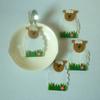 Happy Easter 4 Pabric Pcs Shape Reusable Tableware Holders Sheep Lovely Gift KTY