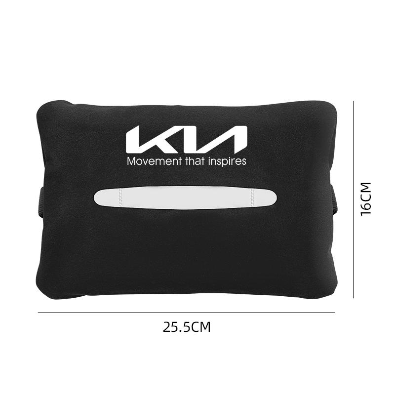 LRVA9 Car Tissue Box Seat Tissue Box Holder Auto Interior Storage Storage Box Decoration For Kia Rio Ceed Sportage Cerato Soul Sorento