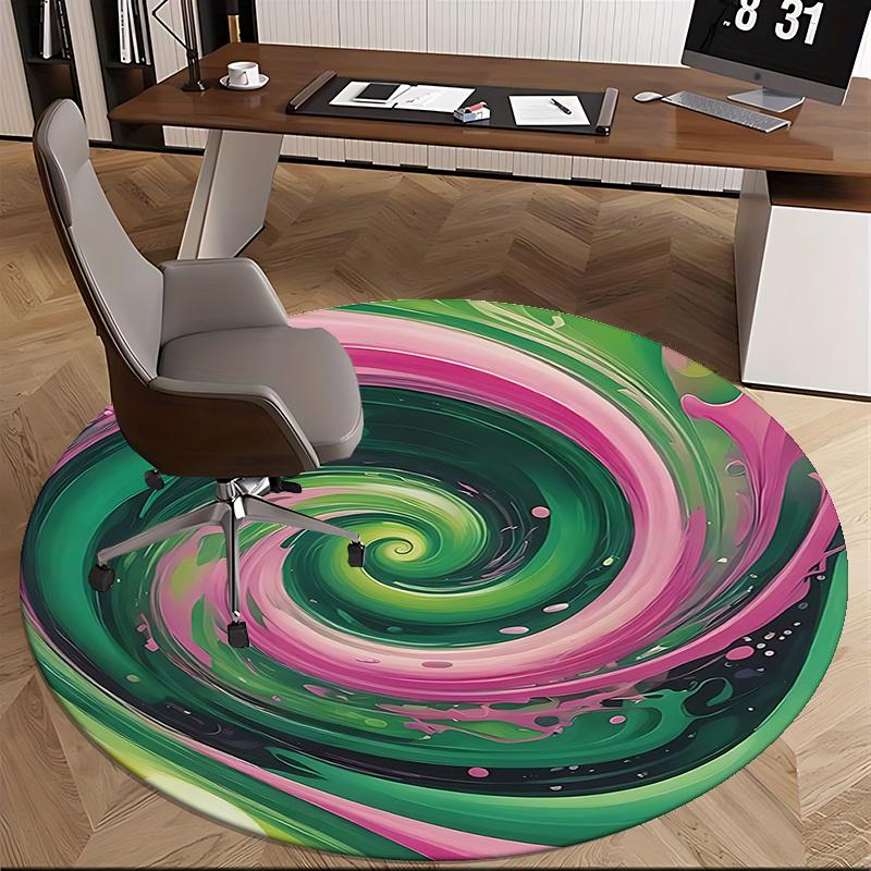 Swirl Pattern,Abstract Art Chair mat Round Rug Office carpet, Non slip, Suitable for Living Rooms, Bedrooms,Decor1205905a
