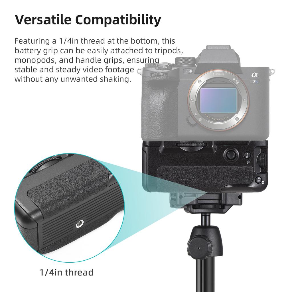 VG-C4EM Вертикальный держатель для батарей с двумя слотами для батарей, совместимый с Sony A9/A7R4/A7M4/