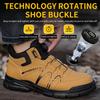 Rotating button Steel toe shoes Work Boots Safety Shoes Men Puncture-Proof Protection Shoes Security Sneakers Men lightweight