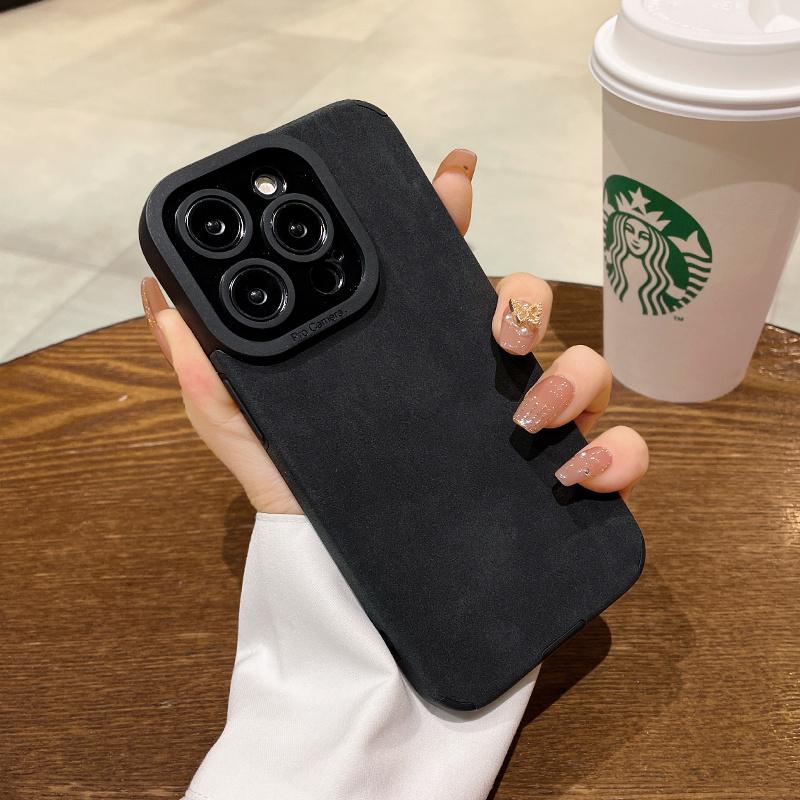 Защита камеры противоударный бампер чехол для телефона для iPhone 14 Pro Max 13 12 11 Pro Max X XR XS 7 8 Plus матовый мягкий кожаный чехол