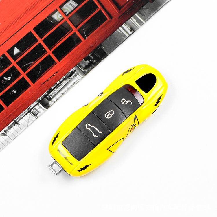 Ключ-чехол Porsche Pikachu: Комплект из трех частей для Macan, Cayenne, Panamera, 718