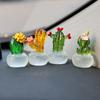 Изделия из смолы, кактус, бонсай, декор, мультяшный, имитация кактуса, мини-фигурки кактусов, настольное украшение
